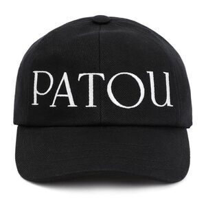 PATOU Embroidered Logo Baseball Cap Women BLACK Caps & Hats